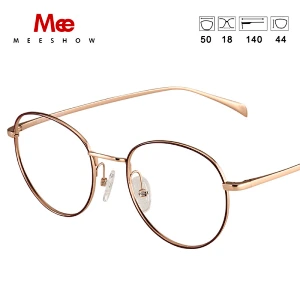 Meeshow Alloy Rimless Glasses Frame Women Ultralight Eyeglasses Prescription Frameless Cat Eye Myopia Optical Frame 8522