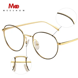 Meeshow Alloy Rimless Glasses Frame Women Ultralight Eyeglasses Prescription Frameless Cat Eye Myopia Optical Frame 8522