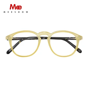 Meeshow Anti Blue Ray Lesebrille 2020 Acetate Blue Blocking Advanced Eyeglasses Männer Frauen Computer Linse Mit Dioptrie 7921BK