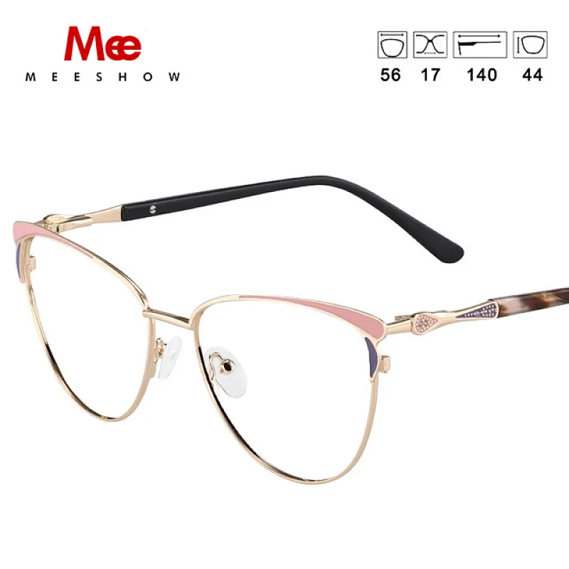 2020 MEESHOW lunettes cadre marque femmes chat yeux Prescription lunettes femme myopie optique cadres clair lunettes lunettes