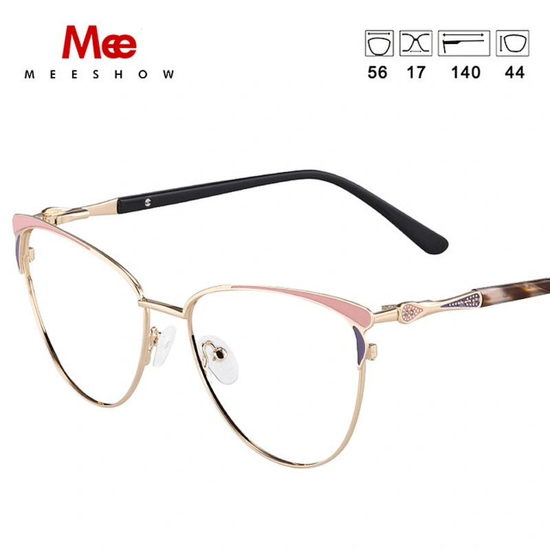2020 MEESHOW Brillenrahmen Marke Frauen Katzenaugen Verschreibungspflichtige Brillen Weibliche Myopie Optische Rahmen Klare Brillen Brillen
