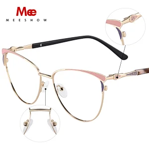 2020 MEESHOW lunettes cadre marque femmes chat yeux Prescription lunettes femme myopie optique cadres clair lunettes lunettes
