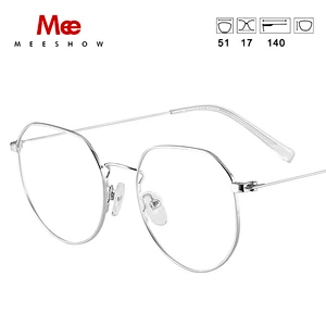 meeshow Trends titanium alloy glasses frame women men's glasses vintage oculos feminino de grau French prescription glasses 8907