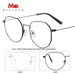 meeshow Trends titanium alloy glasses frame women men's glasses vintage oculos feminino de grau French prescription glasses 8907
