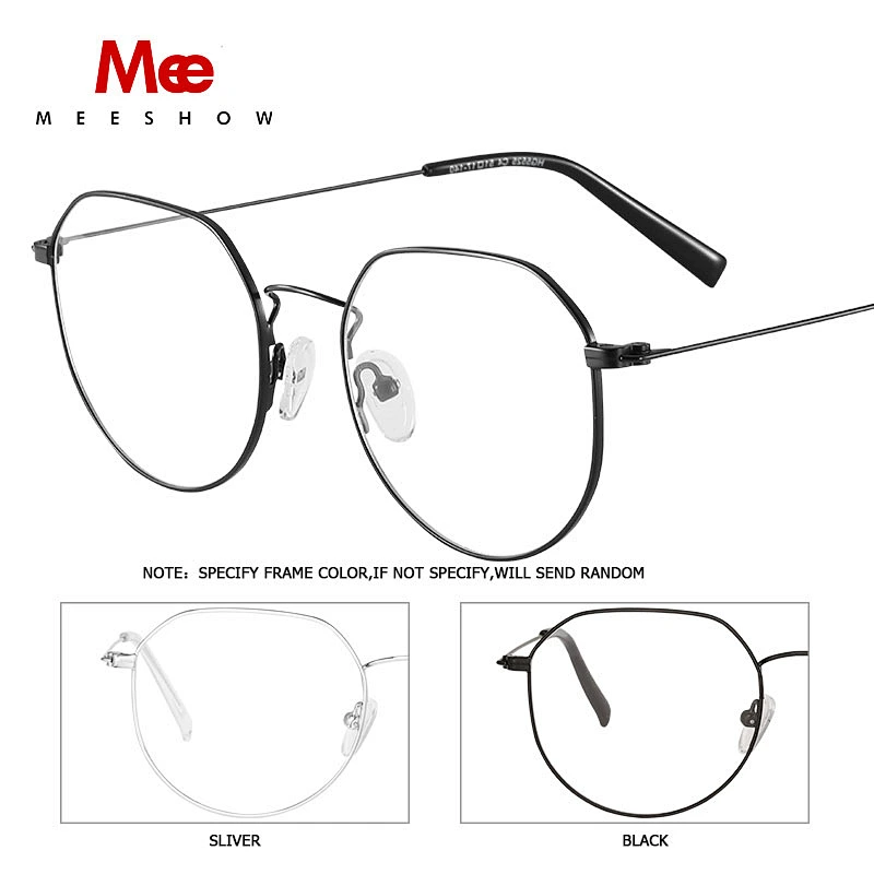 meeshow Trends titanium alloy glasses frame women men's glasses vintage oculos feminino de grau French prescription glasses 8907