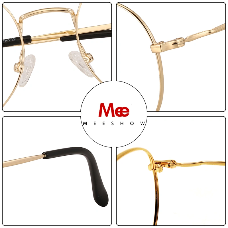 meeshow titanium ALLOY glasses frame men's fashion glasses ROUND glasses men myopia optical frame Europe prescription eyeglasses