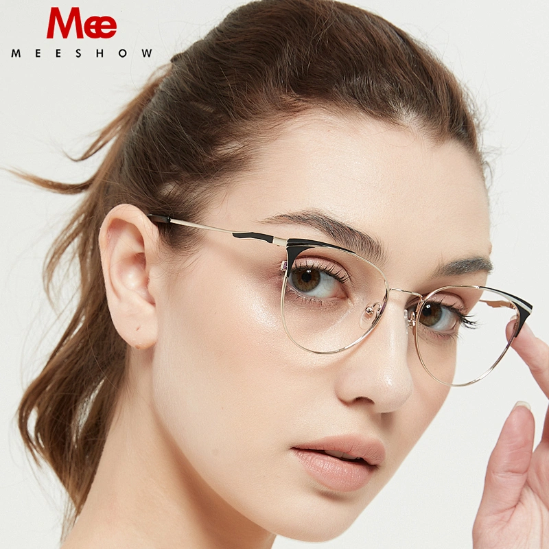 Meeshow designer Brand Alloy Glasses Frame Women Vintage cat eyes Prescription Eyeglasses new fashion Europe Optical Frame glass