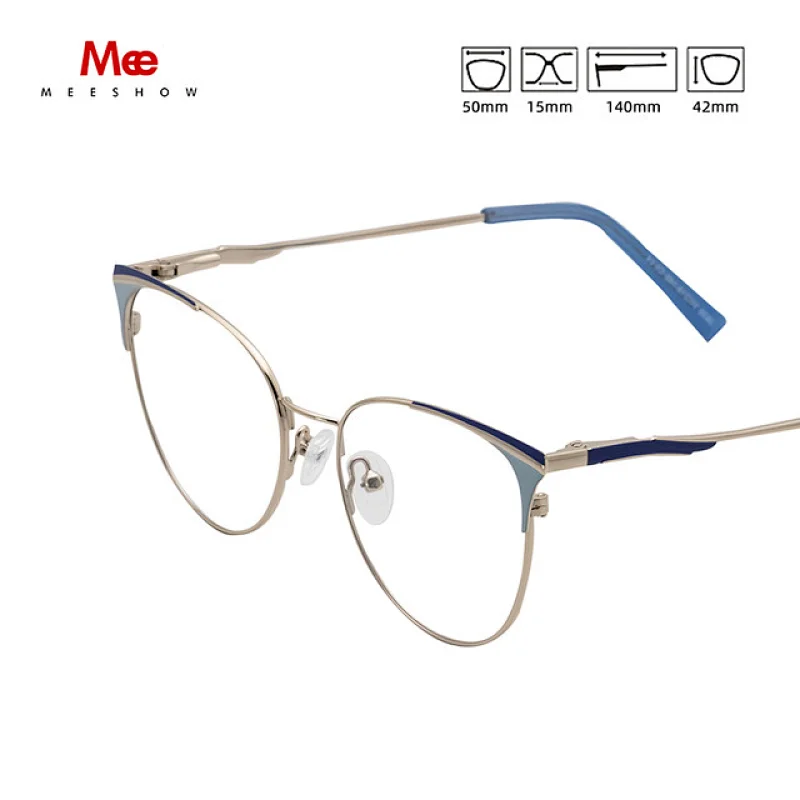 Meeshow designer Brand Alloy Glasses Frame Women Vintage cat eyes Prescription Eyeglasses new fashion Europe Optical Frame glass