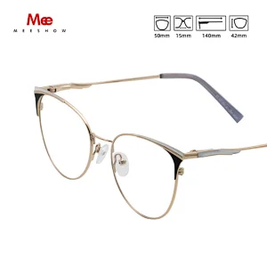 Meeshow designer Brand Alloy Glasses Frame Women Vintage cat eyes Prescription Eyeglasses new fashion Europe Optical Frame glass