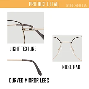 Meeshow Titanlegierung Brillenrahmen Frauen Verschreibungspflichtige Brillen Neue koreanische Myopia Optische Rahmen Europa Mode Brillen 6935