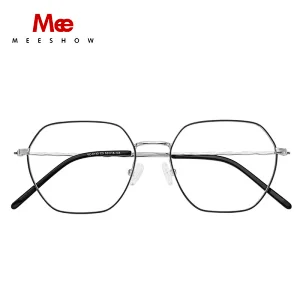 MEESHOW titanium alloy glasses frame Women's eyeglasses Square GREEN Fashion Optical Frame mens Prescription glasses 8904