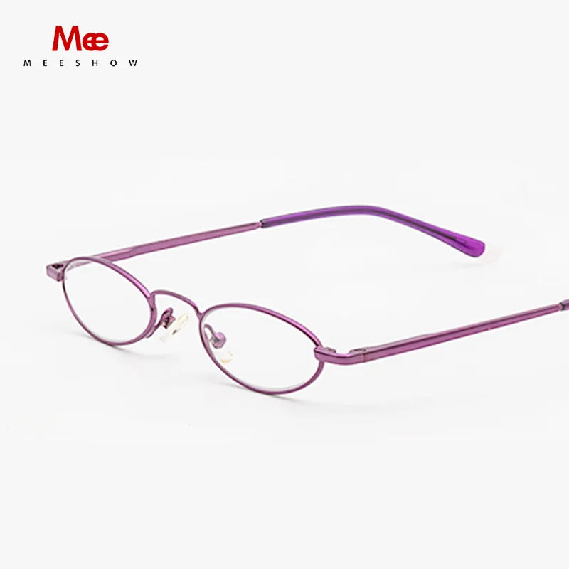 MEESHOW Stainless Steel Reading Glasses Woman Men Round Glasses With Alumium Case Europe Pocket Presbyopia +1.0 +1.5 +1.75 R1004