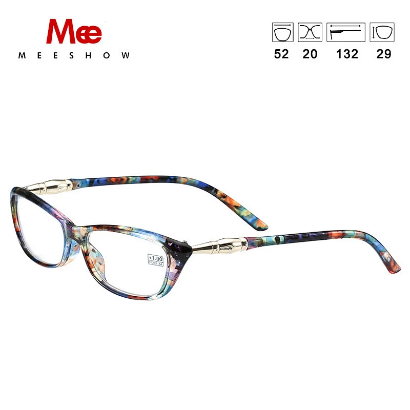 Messhow Reading Glasses Women's Glasses With Diopter Metal Vintage Eye Glasses Cat Eye USA Presbyopia +1.0 +1.75 1679