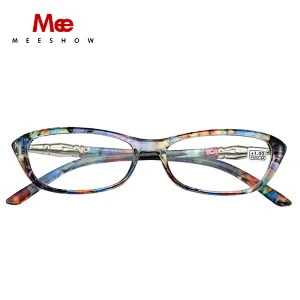 Messhow Reading Glasses Women's Glasses With Diopter Metal Vintage Eye Glasses Cat Eye USA Presbyopia +1.0 +1.75 1679