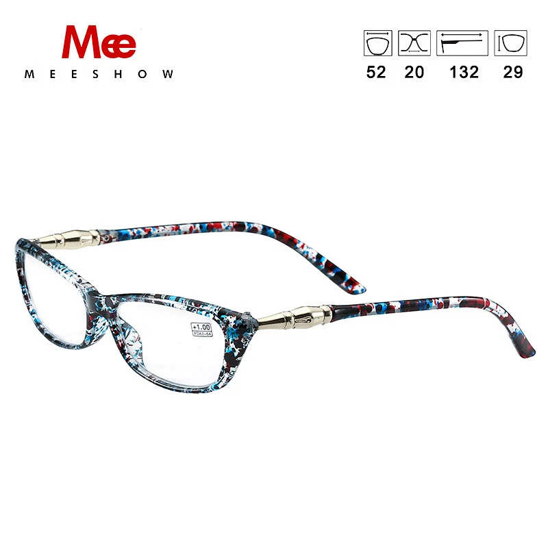Messhow Reading Glasses Women's Glasses With Diopter Metal Vintage Eye Glasses Cat Eye USA Presbyopia +1.0 +1.75 1679