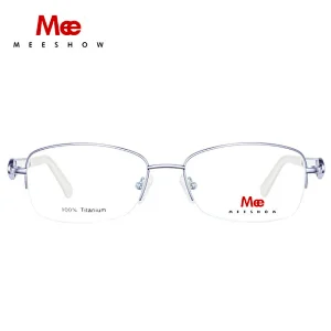 Pure Titanium women's glasses frame Rhinestones miopia eye glasses high quality Europe stylish optical eyewear prescription 8509