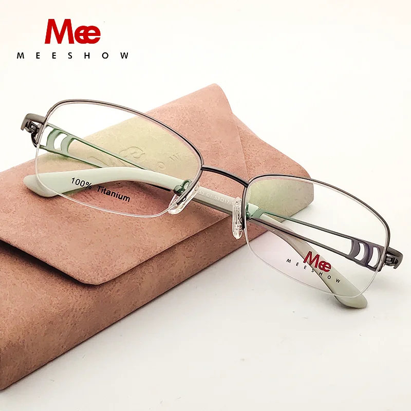 Pure Titanium women's glasses frame Rhinestones miopia eye glasses high quality Europe stylish optical eyewear prescription 8509