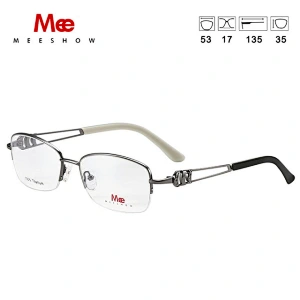 Pure Titanium women's glasses frame Rhinestones miopia eye glasses high quality Europe stylish optical eyewear prescription 8509