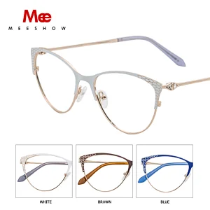 Messhow new glasses frame woman's cat eye glasses brand designe stylish prescription glasses myopia ladies computer glasses 6933