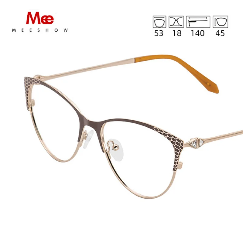 Messhow new glasses frame woman's cat eye glasses brand designe stylish prescription glasses myopia ladies computer glasses 6933