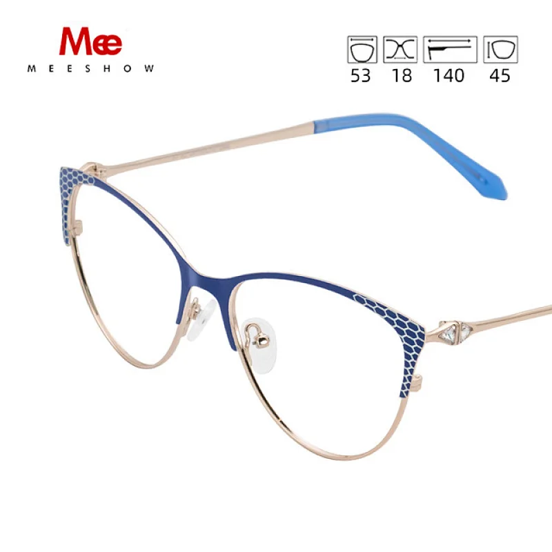 Messhow new glasses frame woman's cat eye glasses brand designe stylish prescription glasses myopia ladies computer glasses 6933