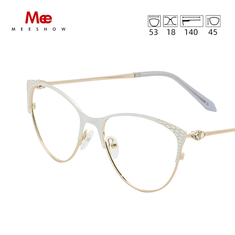 Messhow new glasses frame woman's cat eye glasses brand designe stylish prescription glasses myopia ladies computer glasses 6933