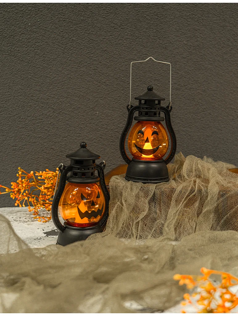 pumpkin halloween mini lantern , led halloween lantern , halloween led