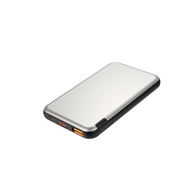 5000mah pocket size metal texture power bank with LED