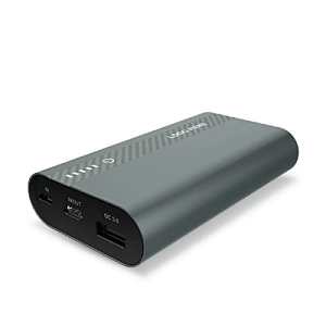 Ultra compact portable metal power bank original tank mini 10000mAh high speed Qucik Charge 3.0 for USB C devices