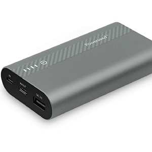 Ultra compact portable metal power bank original tank mini 10000mAh high speed Qucik Charge 3.0 for USB C devices
