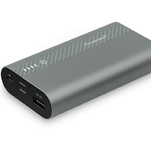 Ultra compact portable metal power bank original tank mini 10000mAh high speed Qucik Charge 3.0 for USB C devices