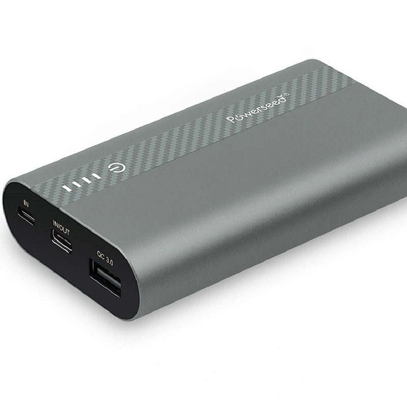 Ultra compact portable metal power bank original tank mini 10000mAh high speed Qucik Charge 3.0 for USB C devices