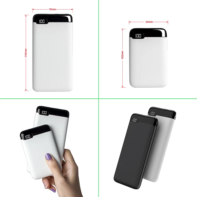 Ultra thin 5000mah LED screen portable power bank