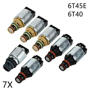TRANSPEED 7Pcs 6T45E 6T40 Transmission Solenoid Set For Chevy Cruze LaCrosse Malibu Buick