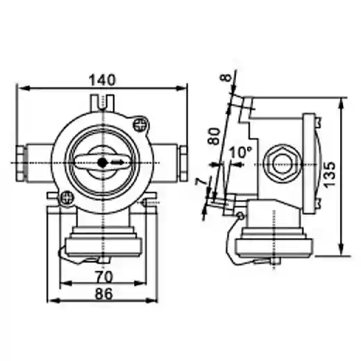 CZKH201 HNA 10A/16A Marine Brass Socket With Switch
