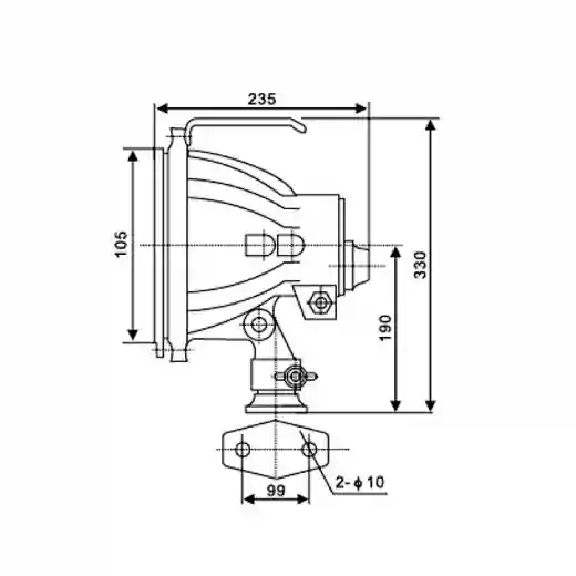 TG8 IMPA 792028 792029 Aluminum Marine Spotlight G6.35 12-24V 100-200W