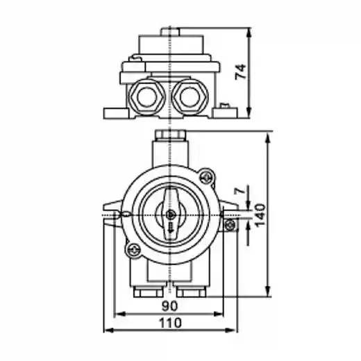 HH302 HNA 10A-16A Marine Brass Switch