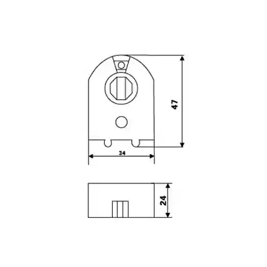 IMPA 791528 Plastic 300V/1A Marine Fluorescent Lamp Holder