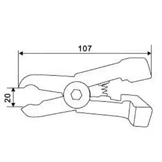 IMPA 793737 Plastic Fuse Puller 20mm Spring Pressed