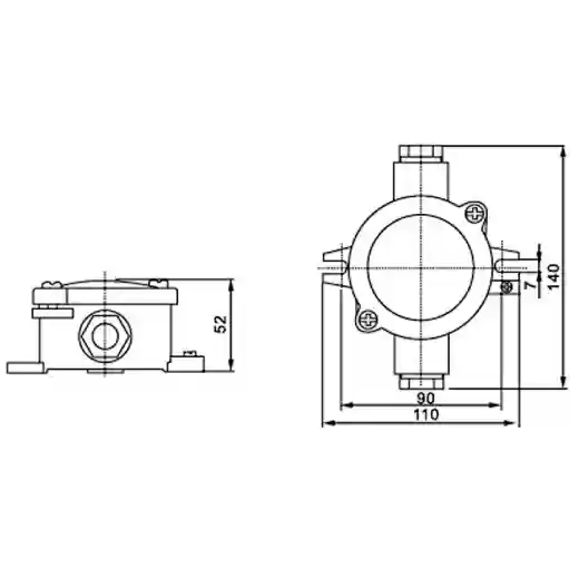 JXH201 HNA 10A-16A Marine Brass Junction Box