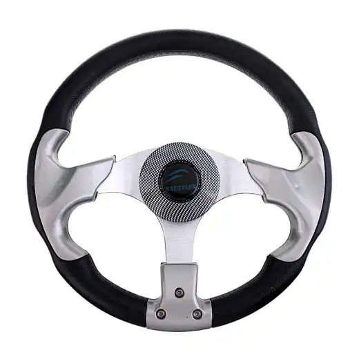 PU Foam Cover Boat Steering Wheels 3 Spoke 3/4" Tapered Shaft For Yacht BZFX-A02