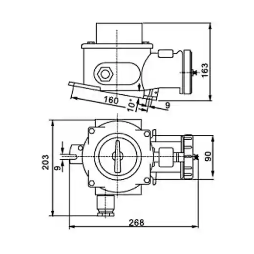 CZKLS3-2/15 Marine Brass HIGH-CURRENT Water-tight SocketWith CHAIN Switch
