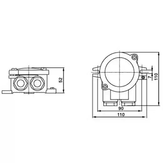 JXH202 HNA 10A-16A Marine Brass Junction Box