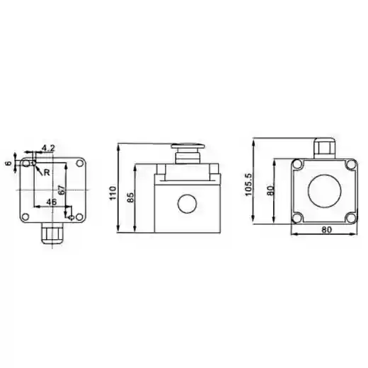 ZPB-1 Plastic Button Switch 220V/10A