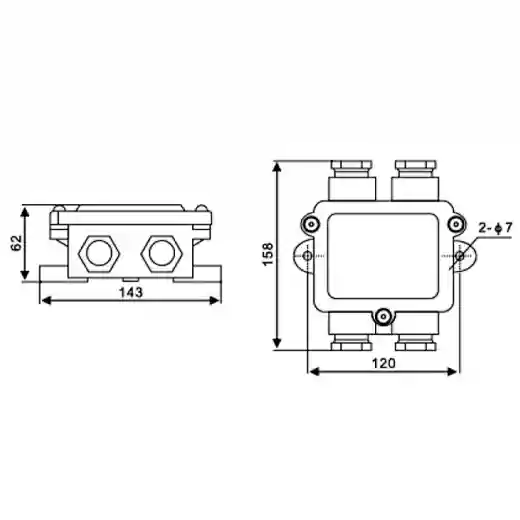 J-2M Marine Water-tight Junction Box