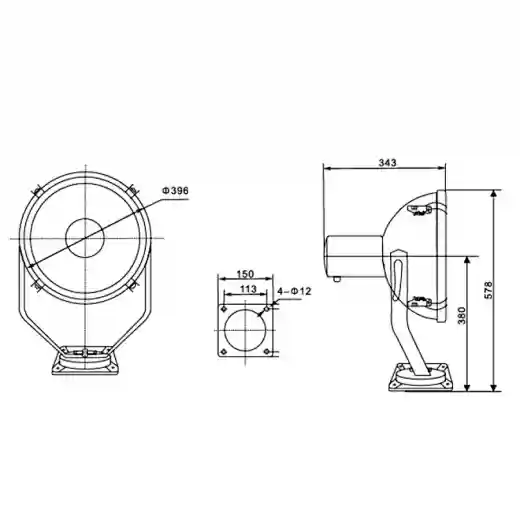 TG2-B IMPA 792014 - 792032 Steel Marine Spotlight E40 100-230V 500W
