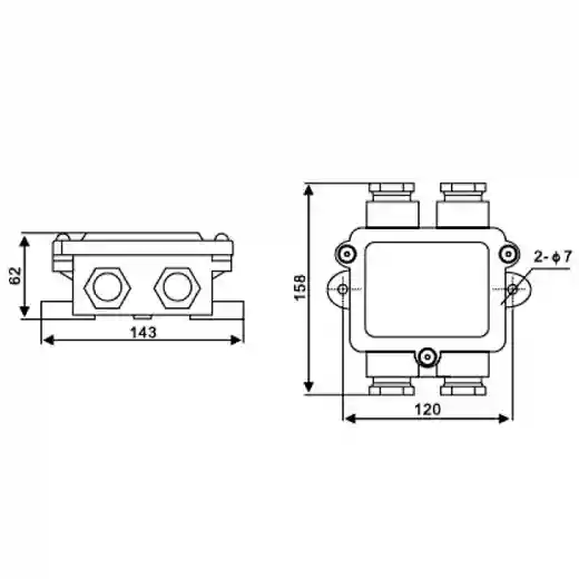 2N-PB Marine Water-tight Junction Box