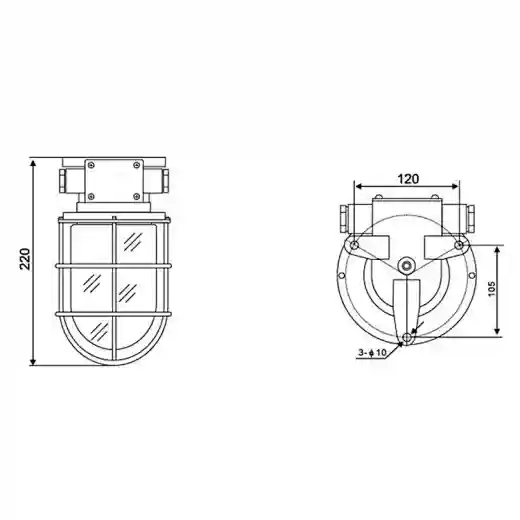 DS7-2M-B Marine Work Light