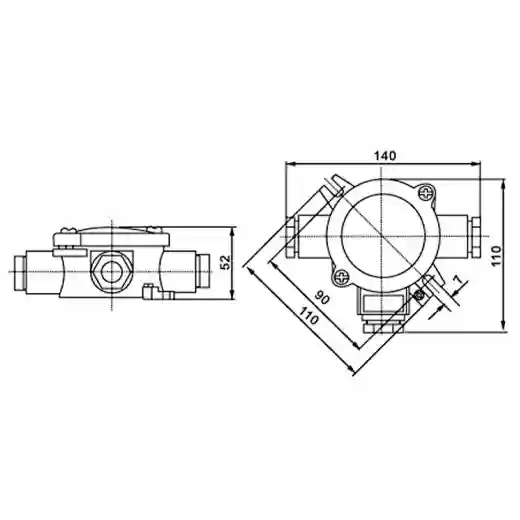 JXH301 HNA 10A-16A Marine Brass Junction Box