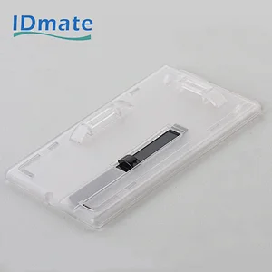 Portrait Convertible Standard Visible Name Enclosed Tag Holders with Slider